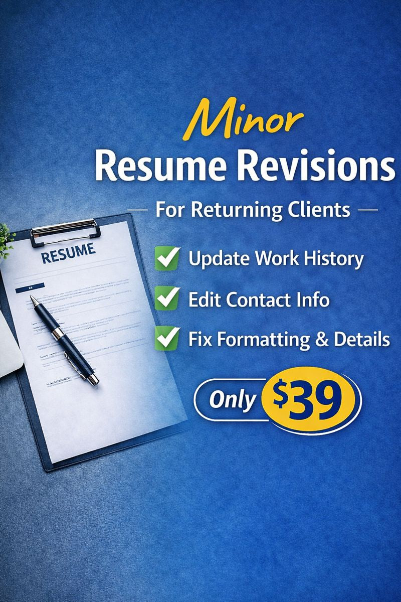 Resume Revisions (Existing Clients)