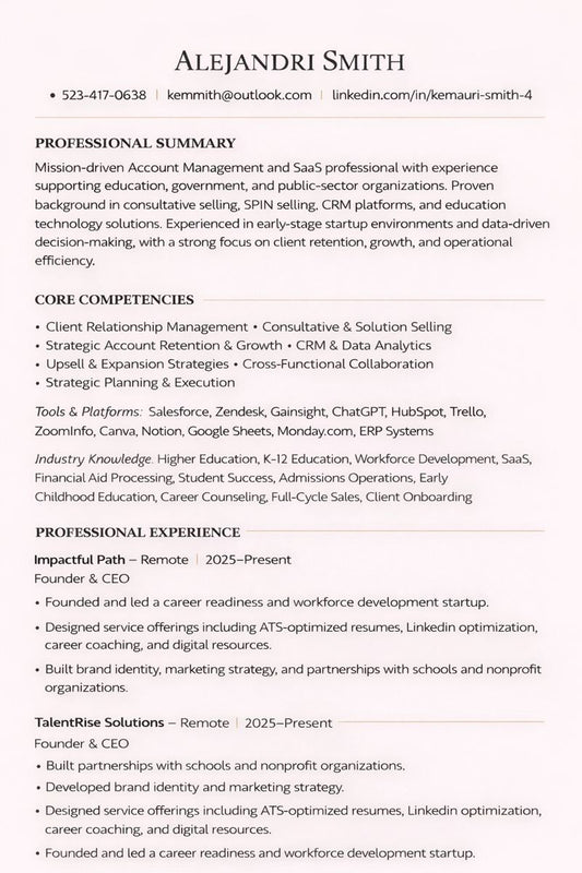 Live Resume Review